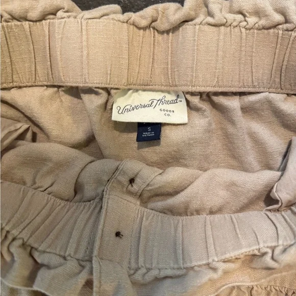 Universal Thread Paperbag Waist Linen Blend Midi Skirt - Picture 7 of 10